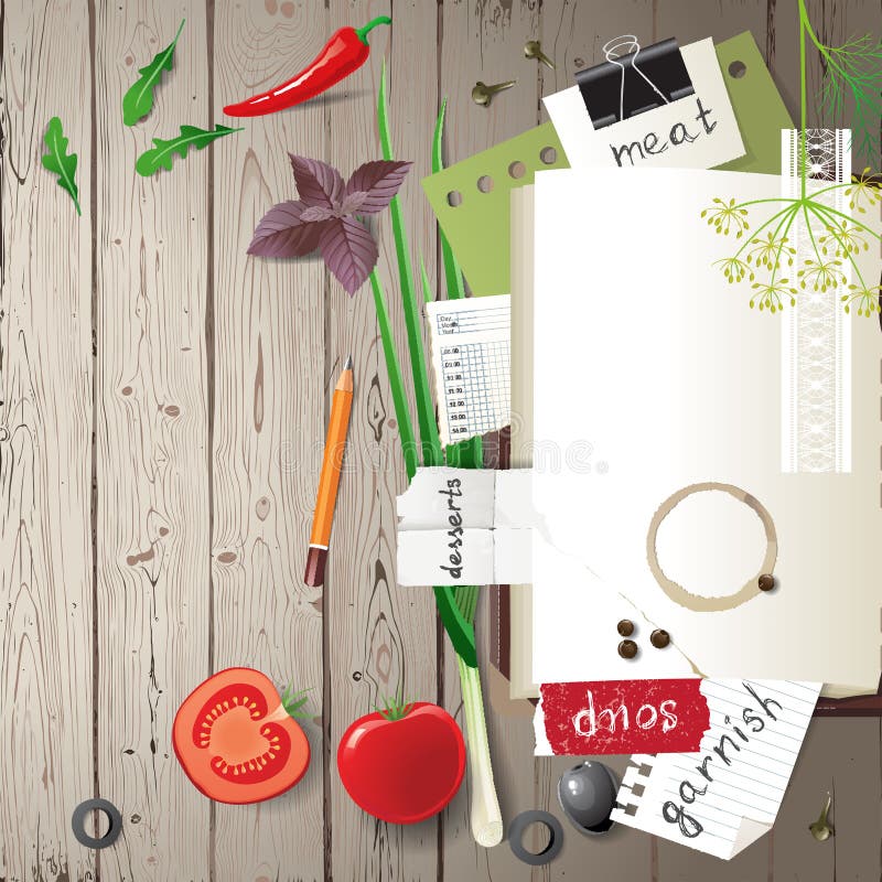 Livre de cuisine illustration stock Livre de cuisine illustration stock