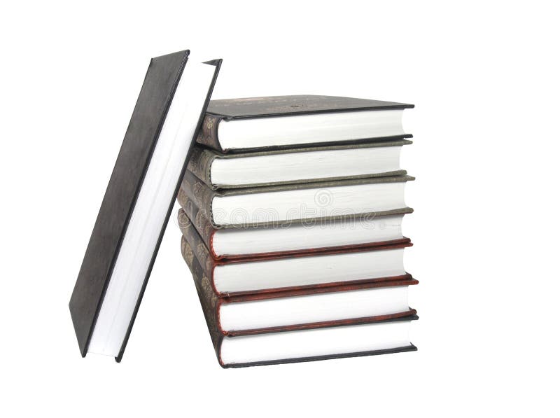 Pile of books on white background. Pile of books on white background