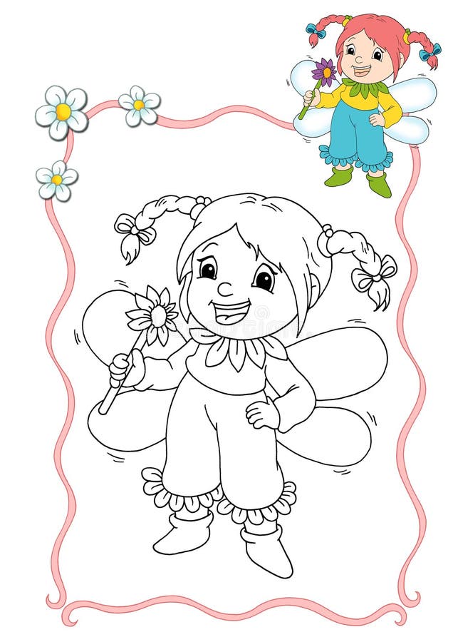 Livro Para Colorir Das Bonecas Dos Desenhos Animados Ilustração Stock -  Ilustração de boneca, preto: 30983031