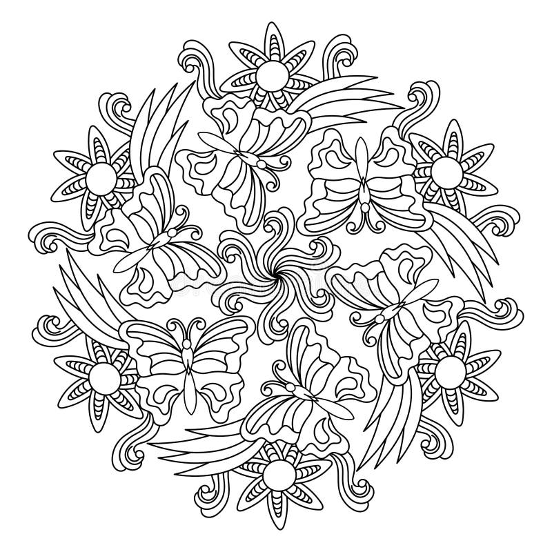 Desenho de Mandala Paisagem Urbana para colorir
