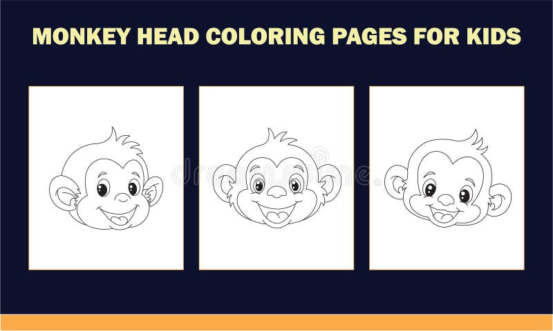 Desenhos para colorir de um macaco para ilustração vetorial de