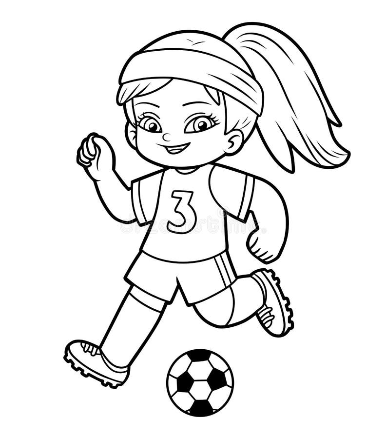 Desenho de Jogador de futebol com bola para Colorir - Colorir.com