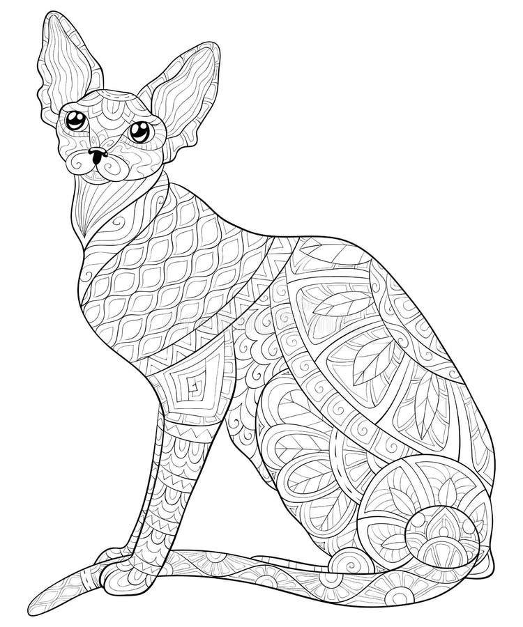 Arte de linha de casal de gatos para colorir página esboço desenhado à mão  de gato casal de gatos esboço desenho de gato