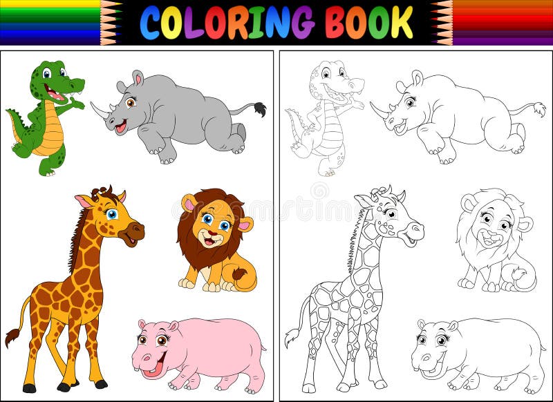 Livro de Colorir Selvagem: Animais Adoráveis para Crianças de 2 a