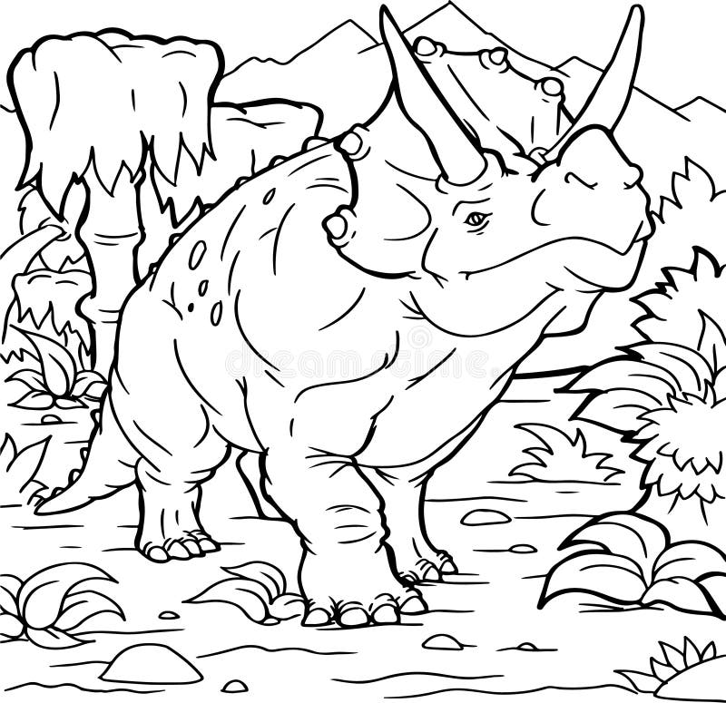 Desenhos Animados Bonito Dinossauro Engraçado Velociraptor Desenho Livro  Para Colorir imagem vetorial de Alinart© 568462436