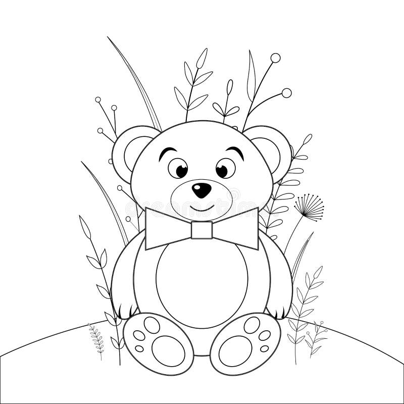 Deixa Colorir Animais Bonitos Colorido Livro Para Crianças Pequenas. Jogo  Educativo Para Crianças. Pintar O Urso Ilustração do Vetor - Ilustração de  cérebro, colorido: 255694050
