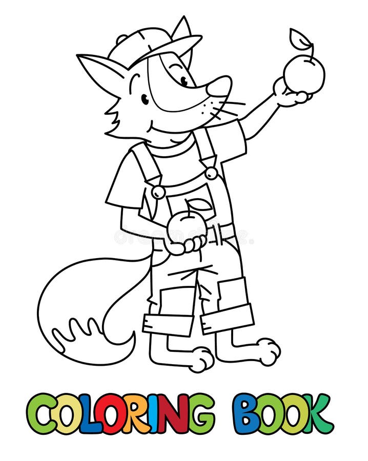 Wolfoo com páginas para colorir da Apple - páginas para colorir