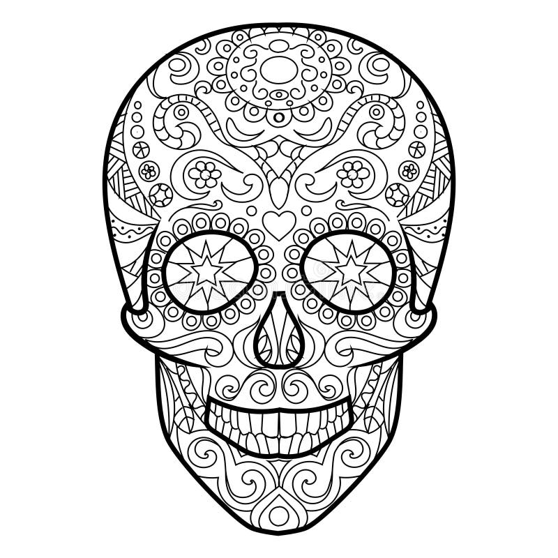 Los muertos - Livro para colorir - Mandala para colorir