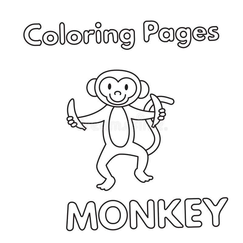 Macaco Dos Desenhos Animados Livro Para Colorir E Ponto Para Pontilhar O  Jogo Para Crianças Ilustração do Vetor - Ilustração de macaco, alfabeto:  69523670