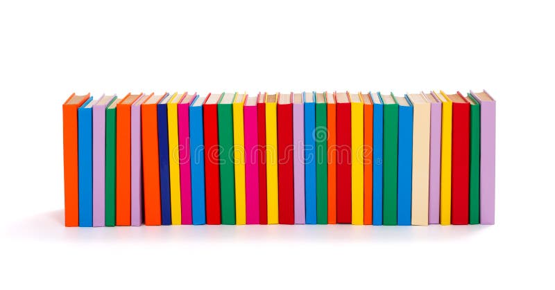 Livros coloridos em seguido