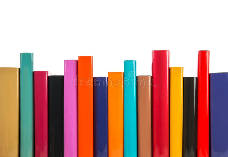 Livros coloridos em seguido
