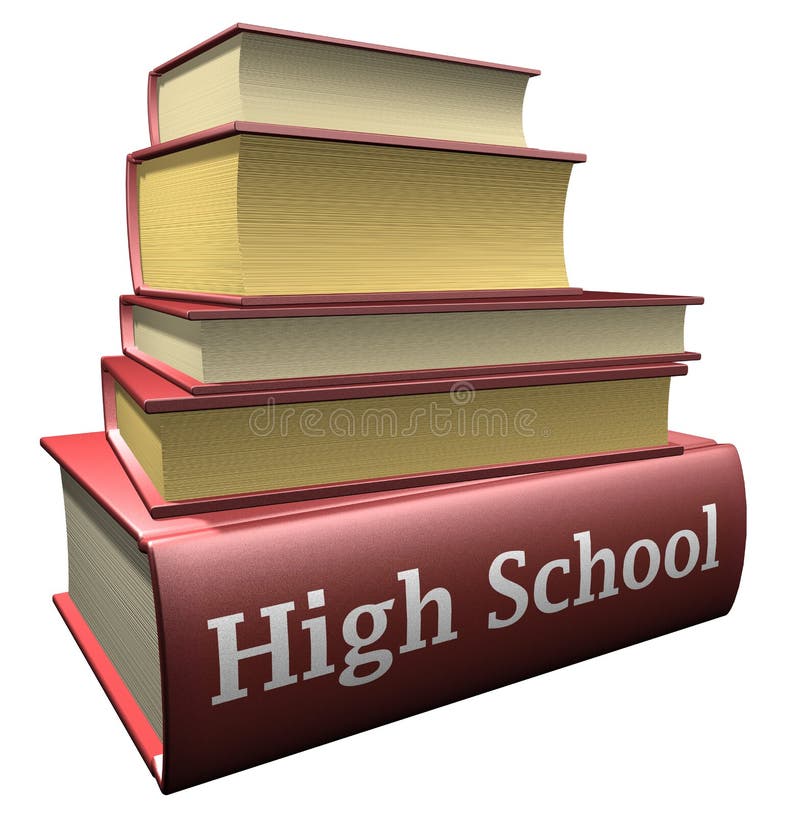 Several education books of high school. Several education books of high school