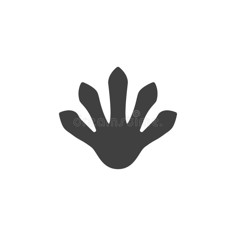 Lizard paw print vector icon vector illustration Lizard paw print vector icon vector illustration