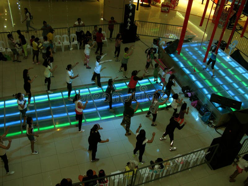 Free Aerobic Exercise Dance Lessons at Fisher Mall, Quezon City, Philippines. Free Aerobic Exercise Dance Lessons at Fisher Mall, Quezon City, Philippines