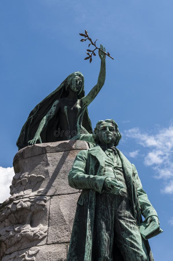 Ljubljana, ¡ de PreÅ de Frances eren, statue, monument, horizon, ¡ de PreÅ eren la place, Slovénie, l'Europe, vue panoramique, ar photographie stock Ljubljana, ¡ de PreÅ de Frances eren, statue, monument, horizon, ¡ de PreÅ eren la place, Slovénie, l'Europe, vue panoramique, ar photographie stock
