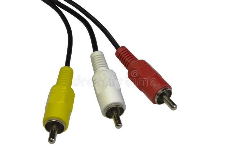 Ljudsignal video kabel isolerad vit bakgrund royaltyfri foto Ljudsignal video kabel isolerad vit bakgrund royaltyfri foto