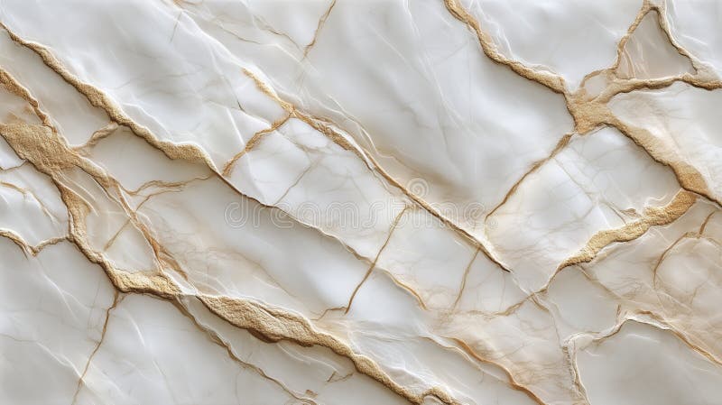 Ljus Carrara marble slab med gyllene grindning på vit bakgrund. royaltyfri foto