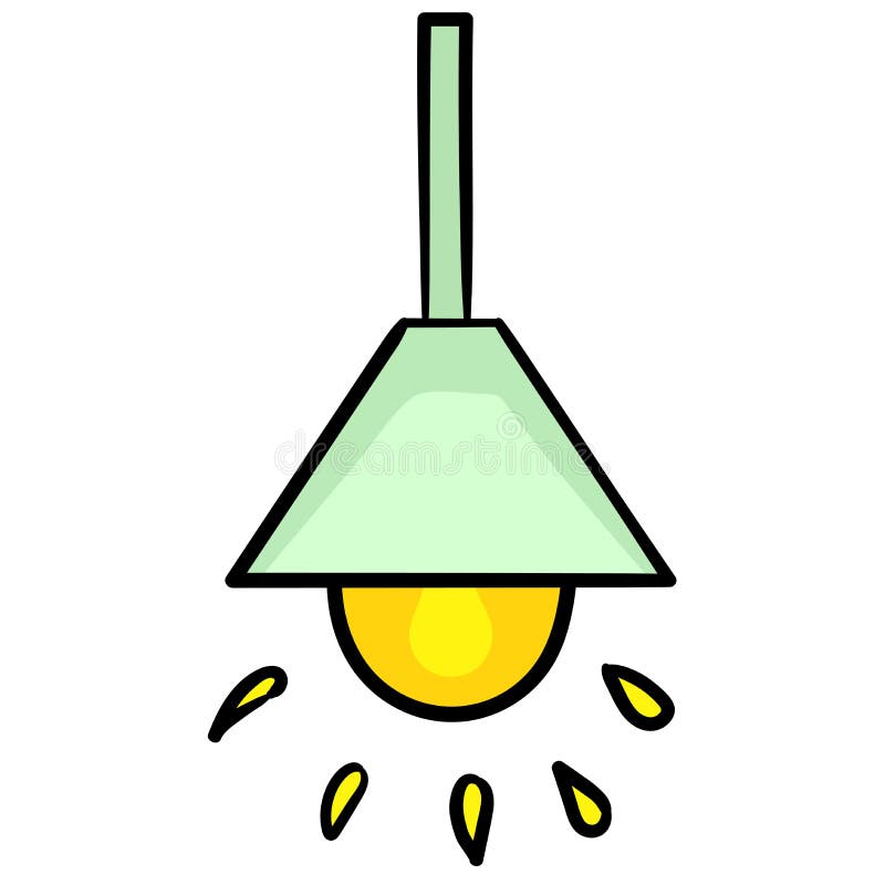 Ljus glödlampa doodle kawaii. bild av dooduleikon royaltyfri illustrationer