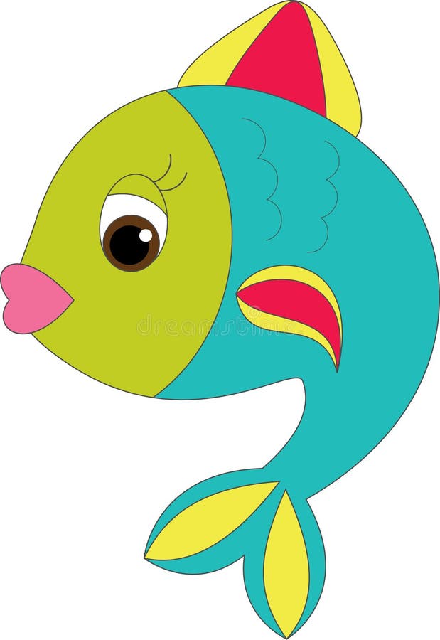 Ljus tecknad filmfisk royaltyfri illustrationer Ljus tecknad filmfisk royaltyfri illustrationer