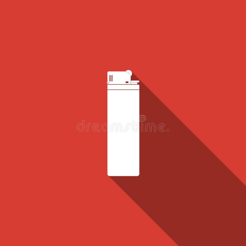 Ljusare ikon isolerad med lång skugga. royaltyfri illustrationer
