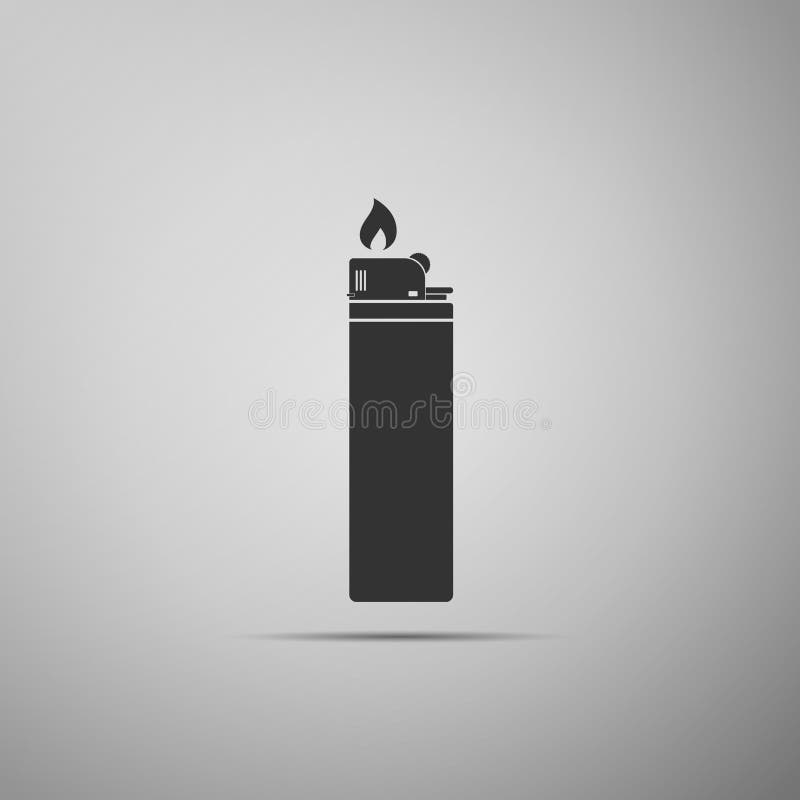 Ljusare ikon isolerad på grå bakgrund vektor illustrationer