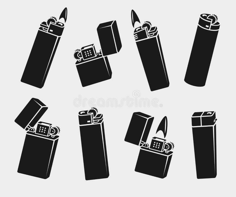 Ljusare symbolsSet vektor stock illustrationer