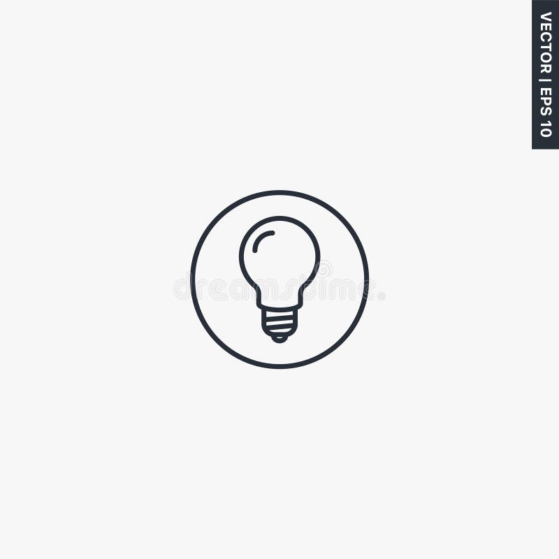 Ljuslampa, linjär stil för mobilkoncept och webbdesign