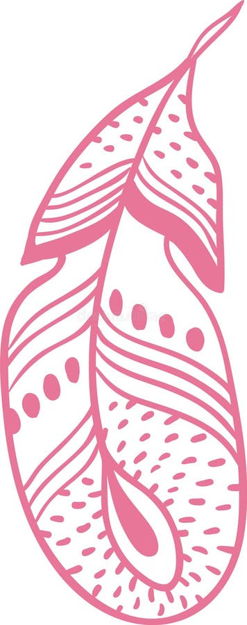 Ljusrosa ludd med dekorativa mönster som representerar ljusfrihet och mjukhet som är perfekt för modedekoration och stock illustrationer