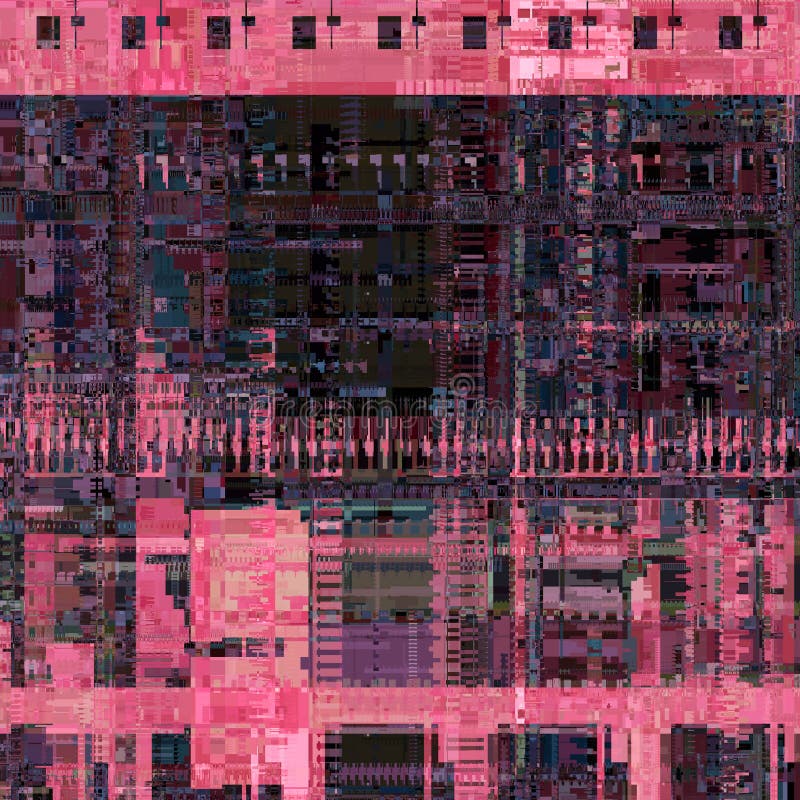 Ljusrosa unikt glitch-texturerat signalabstrakt abstrakt pixelfel.