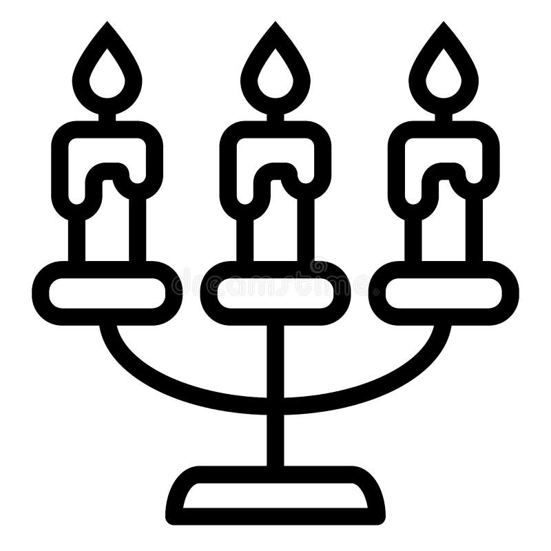 Ljusstakelinje symbol Kandelabervektorillustration som isoleras på vit Stearinljus översiktsstildesign som planläggs för rengörin stock illustrationer Ljusstakelinje symbol Kandelabervektorillustration som isoleras på vit Stearinljus översiktsstildesign som planläggs för rengörin stock illustrationer