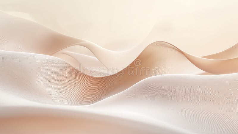 Ljust Blush Abstract Movement ndash Floating SilkInspired Ribbons stock illustrationer