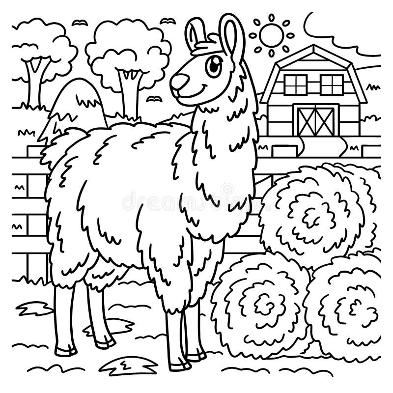 Dot To Dot Llama Coloring Page for Kids Stock Vector - Illustration of coloring, wildlife: 247965731