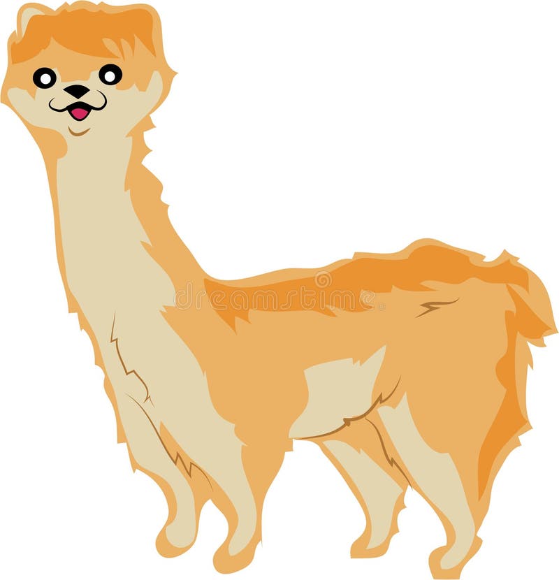 Llama stock vector. Illustration of mammal, text, peru - 55420156