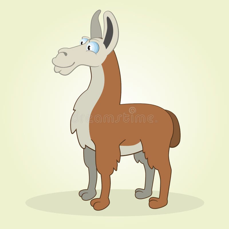 Llama cartoon stock vector. Illustration of smile, cute - 70110025
