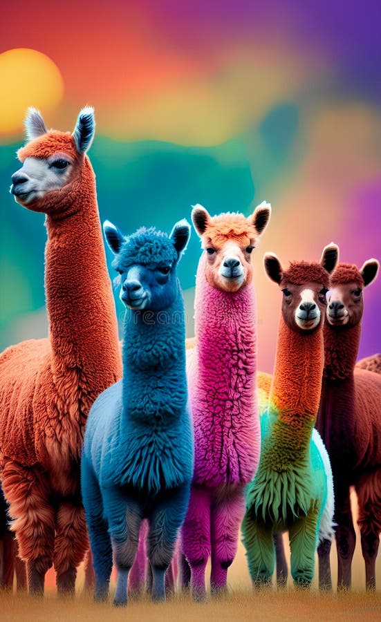 Colourful Llamas Stock Illustrations – 8 Colourful Llamas Stock ...