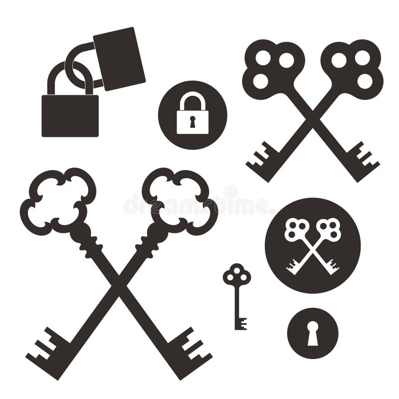 Llave bloqueo Sistema del icono libre illustration Llave bloqueo Sistema del icono libre illustration