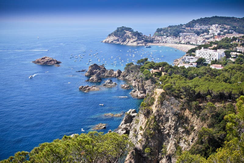 Tossa De Mar, Catalonia , Spain Stock Image - Image of brava, landscape ...