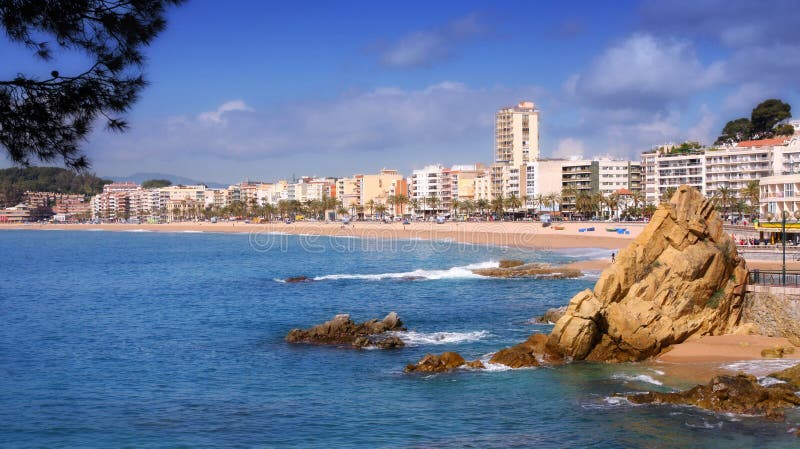 Blanes View (Costa Brava, Spain) Stock Image - Image of holidays, shore ...
