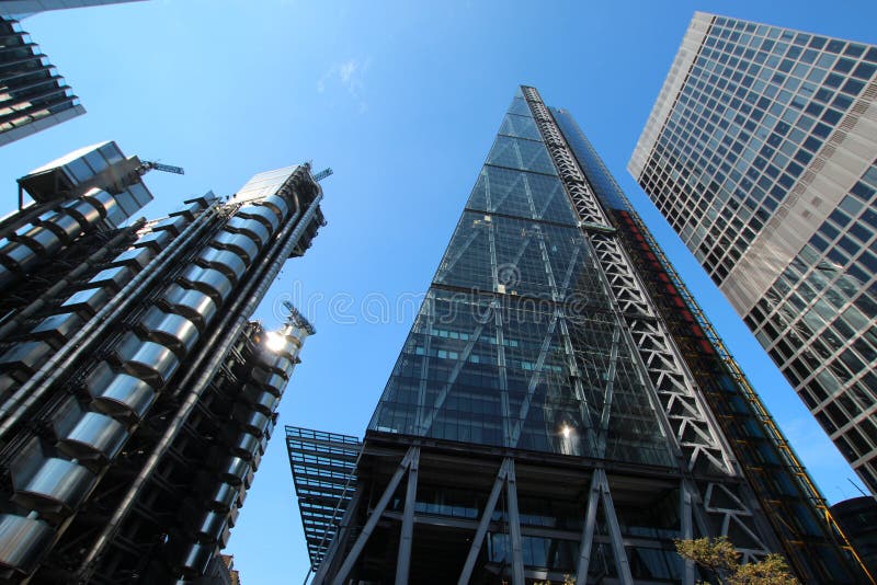 The Lloyd&#x27;s Building and Cheesegrater in London, UK