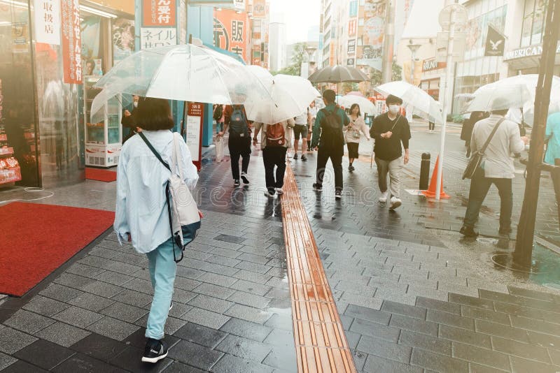 Lluvia en Tokio fotografía de archivo Lluvia en Tokio fotografía de archivo