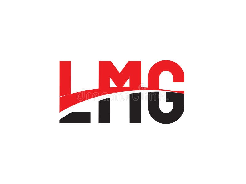 LMG Letter Initial Logo Design Stock Vector Illustration of black