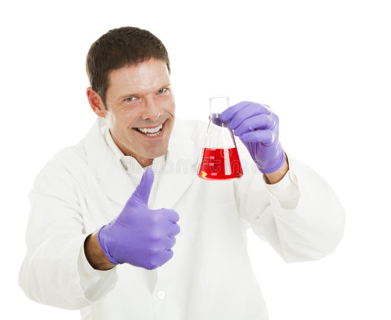 Lo scienziato ha la cura fotografie stock libere da diritti Lo scienziato ha la cura fotografie stock libere da diritti