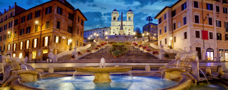 Lo Spagnolo fa un passo panorama fotografia stock Lo Spagnolo fa un passo panorama fotografia stock