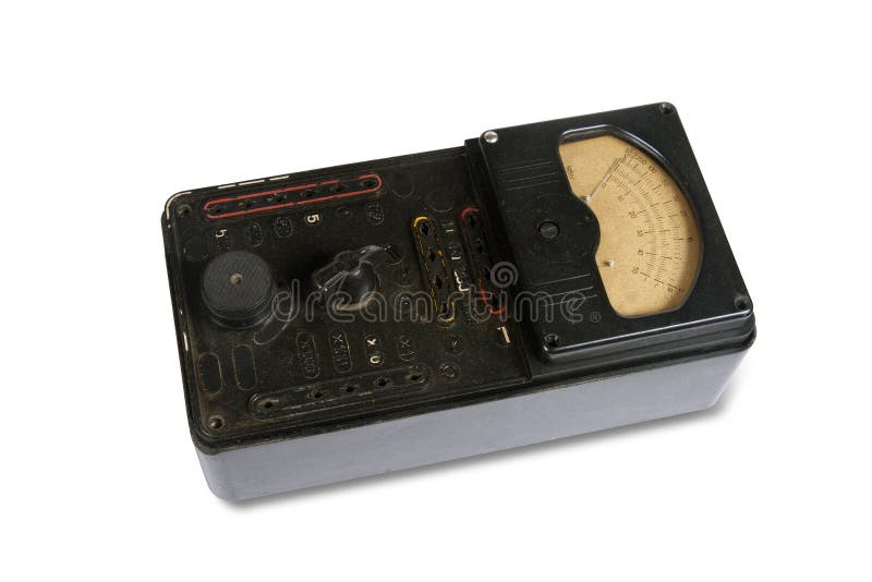 Lo strumento che misura retro elettrico immagini stock libere da diritti Lo strumento che misura retro elettrico immagini stock libere da diritti
