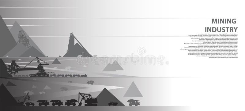 Lo sviluppo dei minerali dalla trincea a cielo aperto in cava royalty illustrazione gratis Lo sviluppo dei minerali dalla trincea a cielo aperto in cava royalty illustrazione gratis