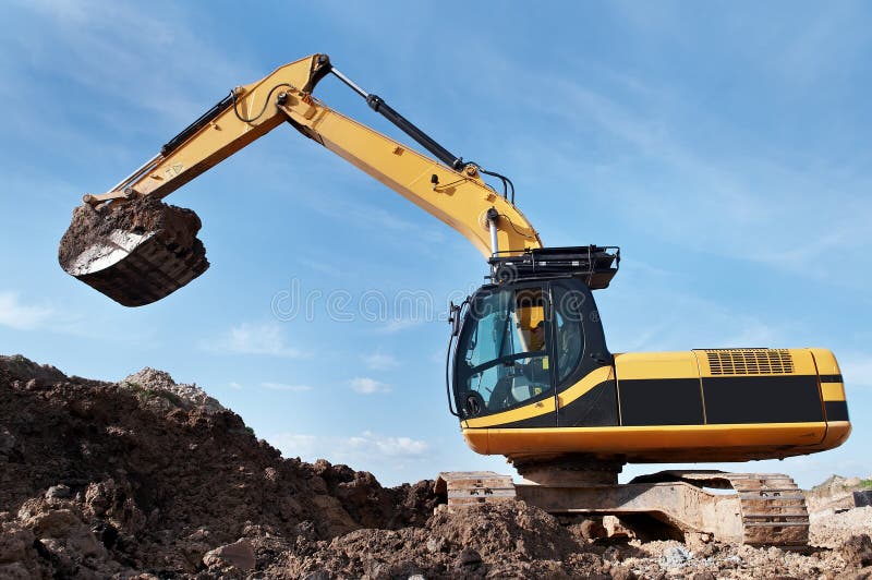 Loader Excavator In A Quarry Stock Image Image of horizontal, builder