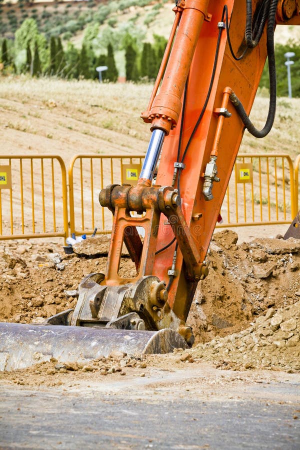 Loader Excavator Standing in Quarry Stock Image Image of ground