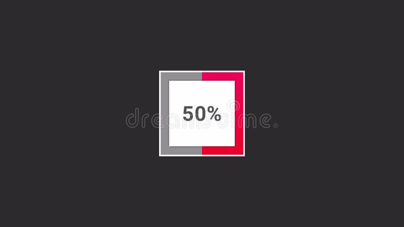 Loading animation progress bar with percentage, modern HUD interface data loader, digital preloader countdown UI element stock illustration