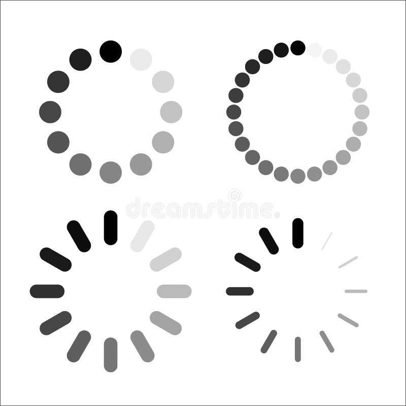Loading Bar icon set, vector symbol in outline flat style isolated on white background. royalty free illustration Loading Bar icon set, vector symbol in outline flat style isolated on white background. royalty free illustration