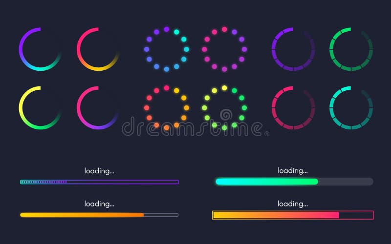 Load static. Градиент Прогресс. Loading gradient. Визуальное представление символ. Progress gradient circle.